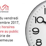 Changement horaires marie villers semeuse
