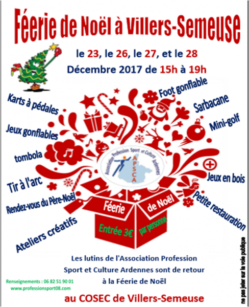 féerie de noël APSCA villers semeuse
