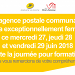 Fermeture exceptionnelle de l'agence postale communale de villers-semeuse