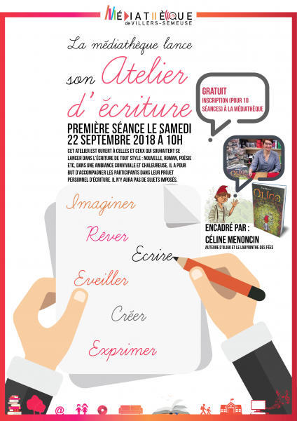 Atelier d'écriture à la médiathèque villers-semeuse