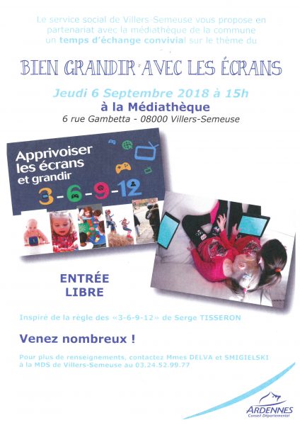 Bien grandir avec les écrans villers-semeuse