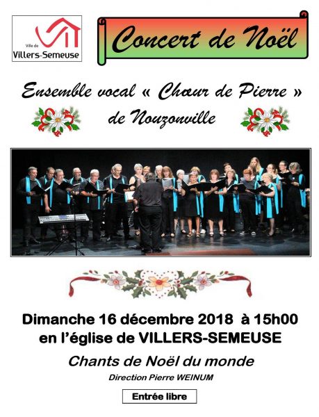 Concert de Noël à l'Eglise villers-semeuse