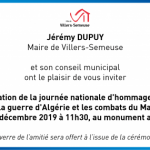 invitation journée nationale d’hommage aux "morts pour la France" de villers-semeuse