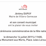 Cérémonie commémorative de la fête nationale de villers-semeuse