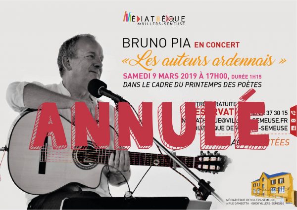Concert de Bruno Pia ANNULÉ de villers-semeuse