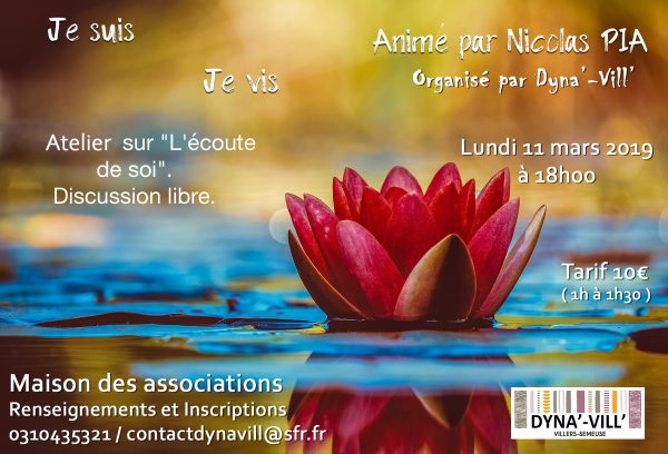 Atelier sur "l'écoute de soi" par Dyna'-Vill' villers-semeuse