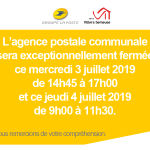 Fermeture exceptionnelle de l'Agence Postale Communale de villers-semeuse