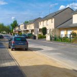 chantier de réalisation d'un parking rue des érables dans le lotissement du Gros Caillou de villers-semeuse