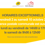 agence postale communale de villers-semeuse fermeture exceptionnelle