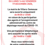 fermeture exceptionnelle mairie villers-semeuse