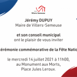 Cérémonie commémorative de la Fête Nationale de villers-semeuse