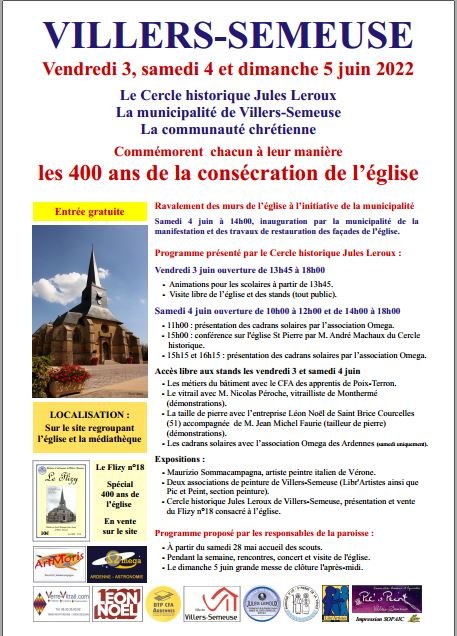 Anniversaire des 400 ans de la consécration de l'église